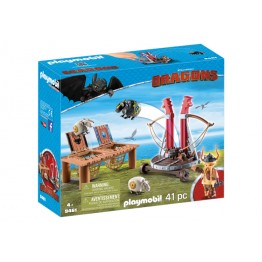 Gobber si lansatorul de oi Dragons Playmobil